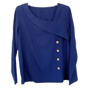 Navy Long Sleeve Blouse NWOT